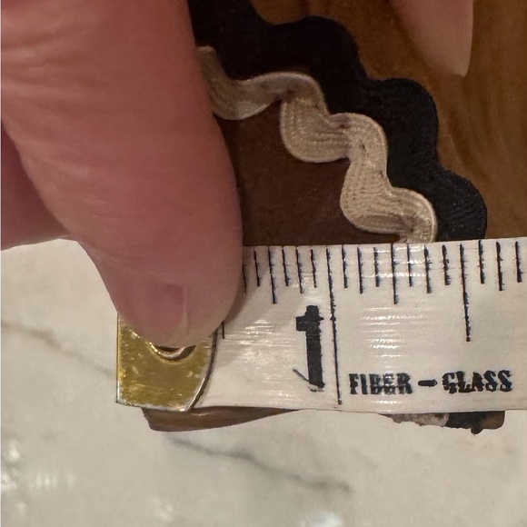 Loeffler Randall Clutch Wristlet Coastal Cowgirl Brown Suede Ruffled Trim NWOT - Picture 10 of 15